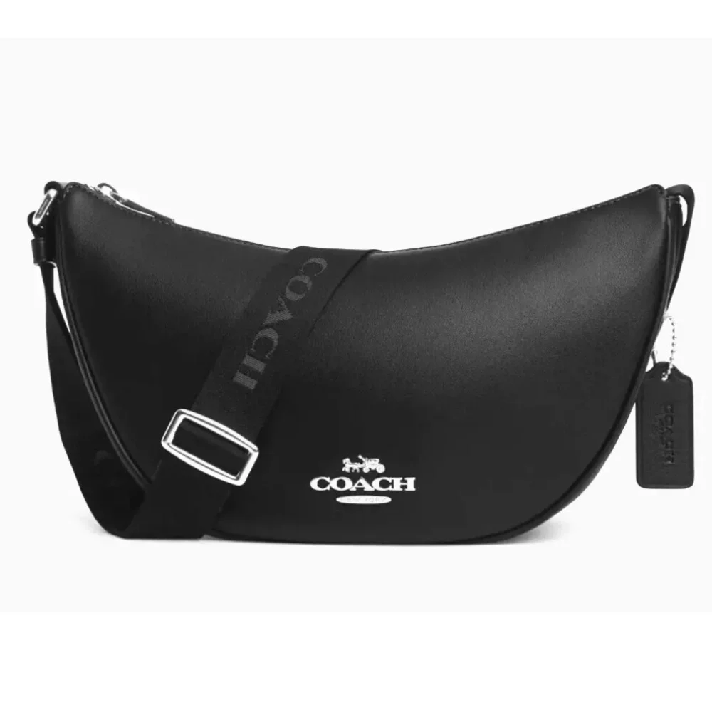New Coach CT644 Pace Shoulder bag Smooth Leather Black